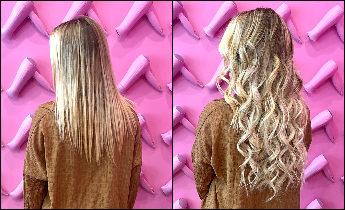 Before/After Tape-In Hair Extensions